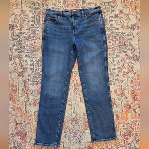 Madewell Mid-Rise Stovepipe Skinny Jeans Size 32 Medium Wash Stretch Denim